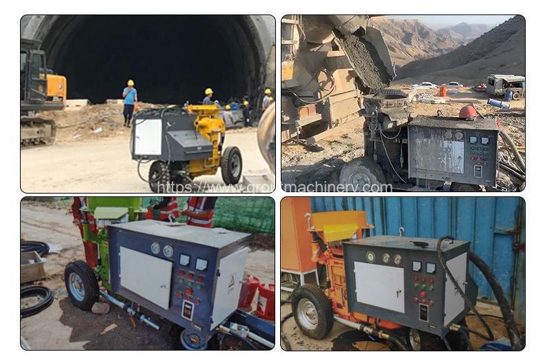 DTK700 Concrete wet shotcrete machine-application